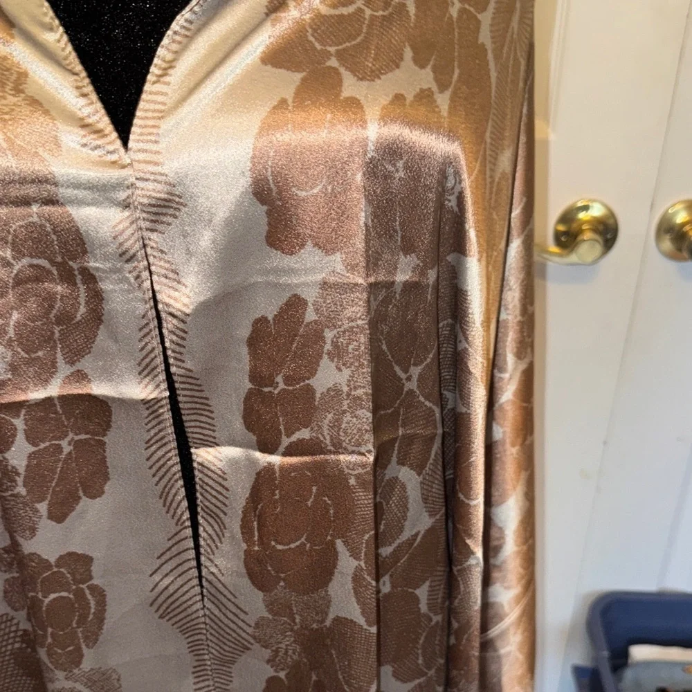 Gold and Cream Floral Scarf